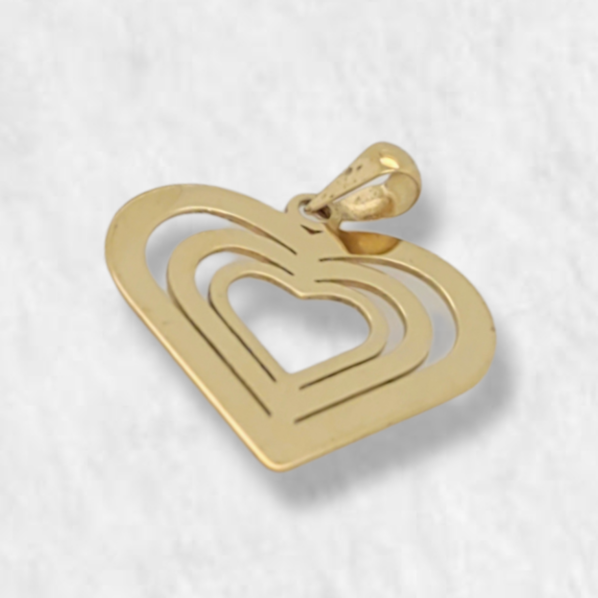 Triple Heart Pendant - 18K Yellow Gold