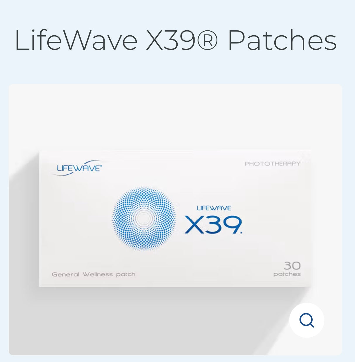 Parche LifeWave X39°