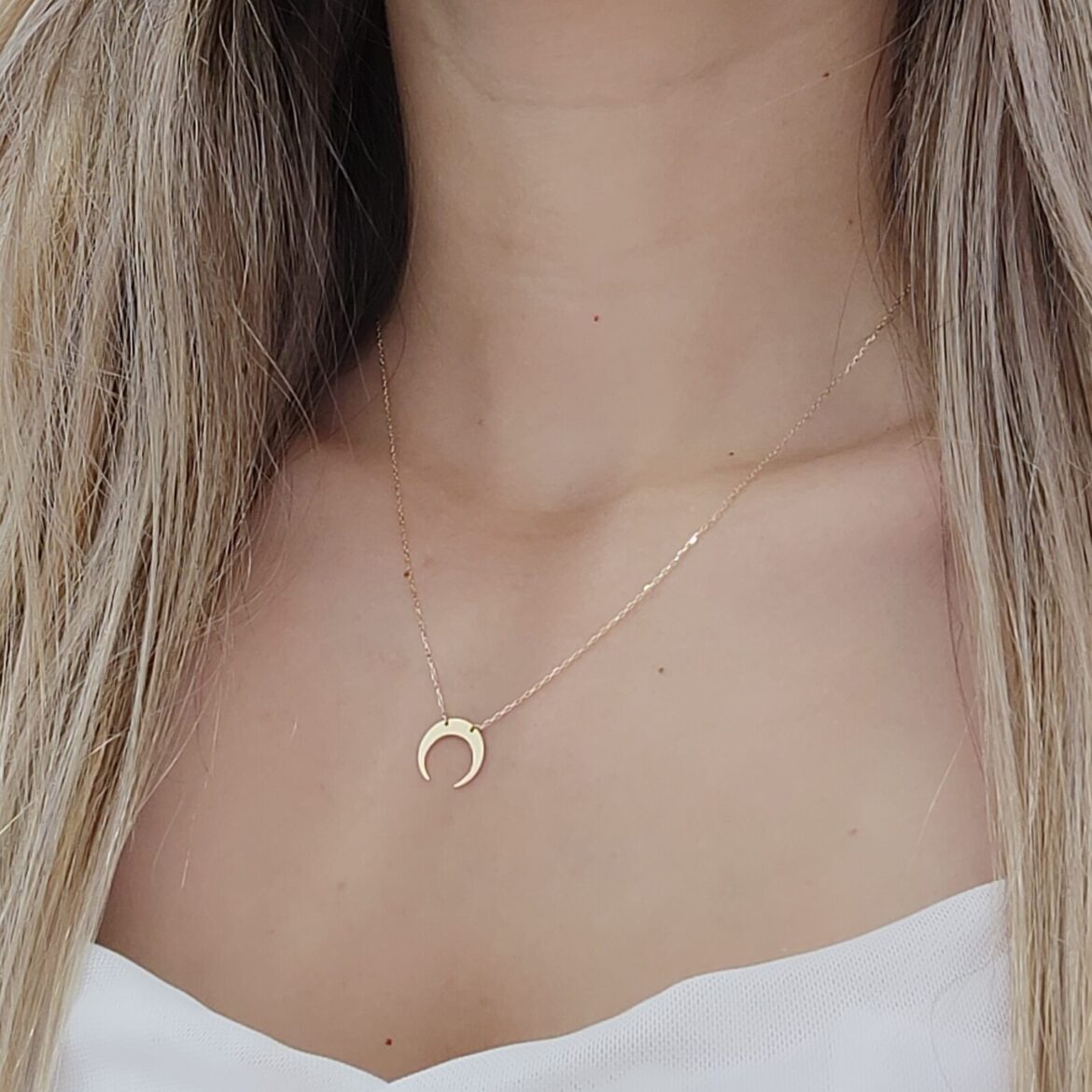 Half Moon Chain - 18K Yellow Gold