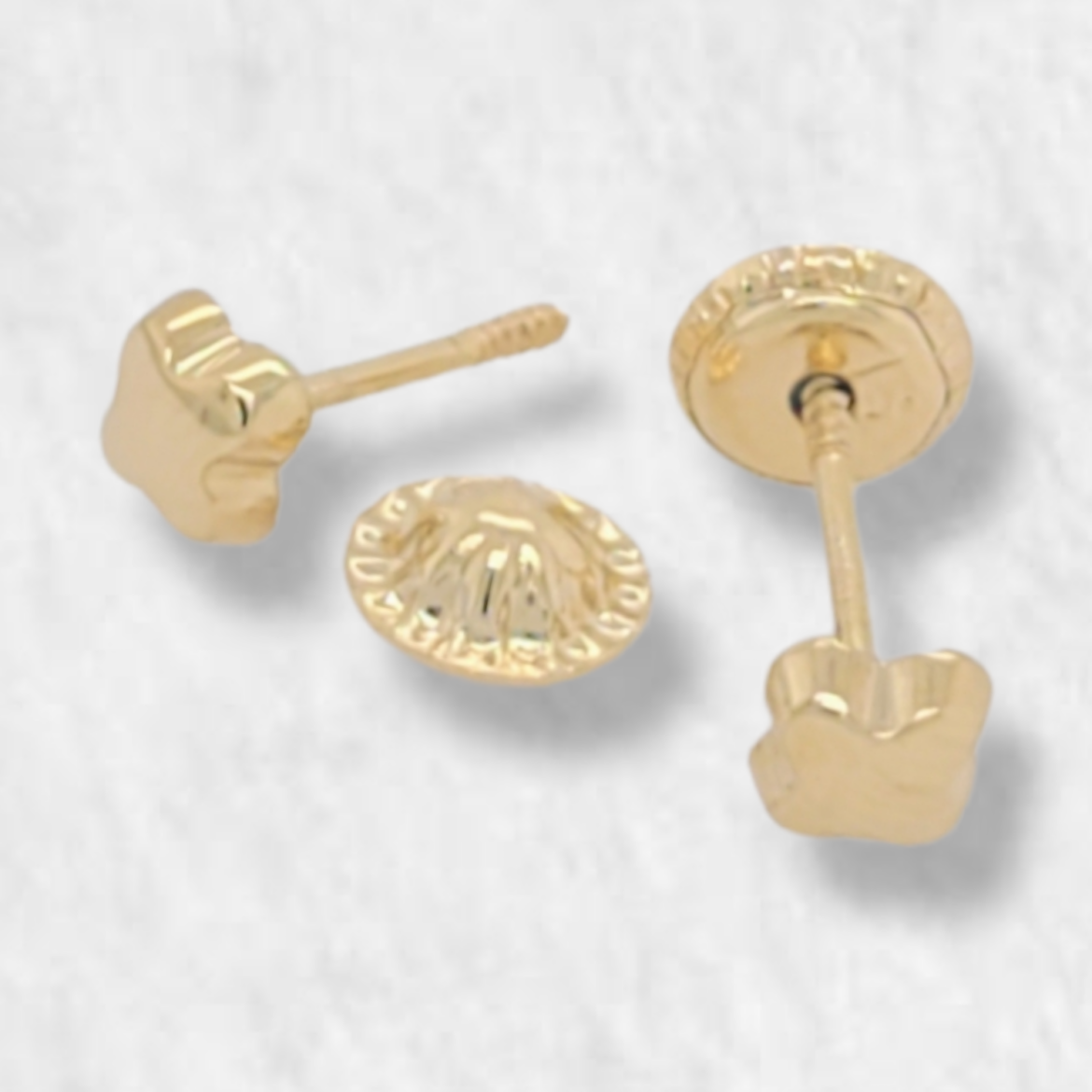 Small Clover Earrings (Screwback/Openers) - 18K Yellow Gold